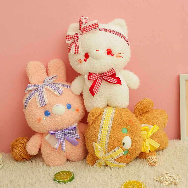 

23 см плюшевая кавайная игрушка мягкие кошки кукла милый Игрушечный Кролик Мягкие Носки с рисунком медведя из мультика плюшевых украшений, п...