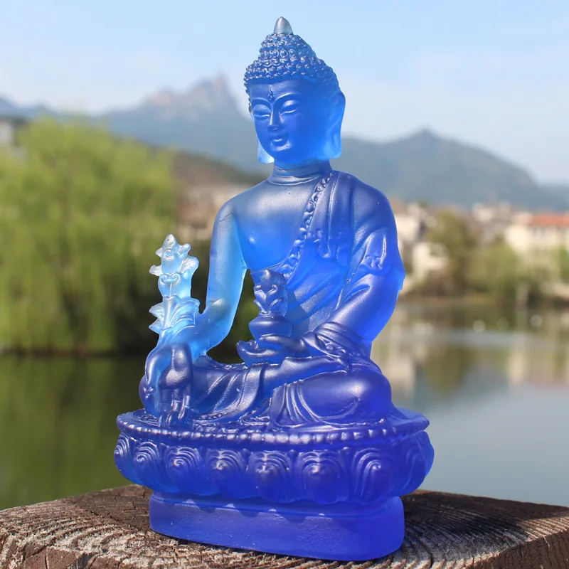 Resin Craft Home Decoration Accessories Buddha Statue Buddhism Sculpture Ornaments Car | Дом и сад