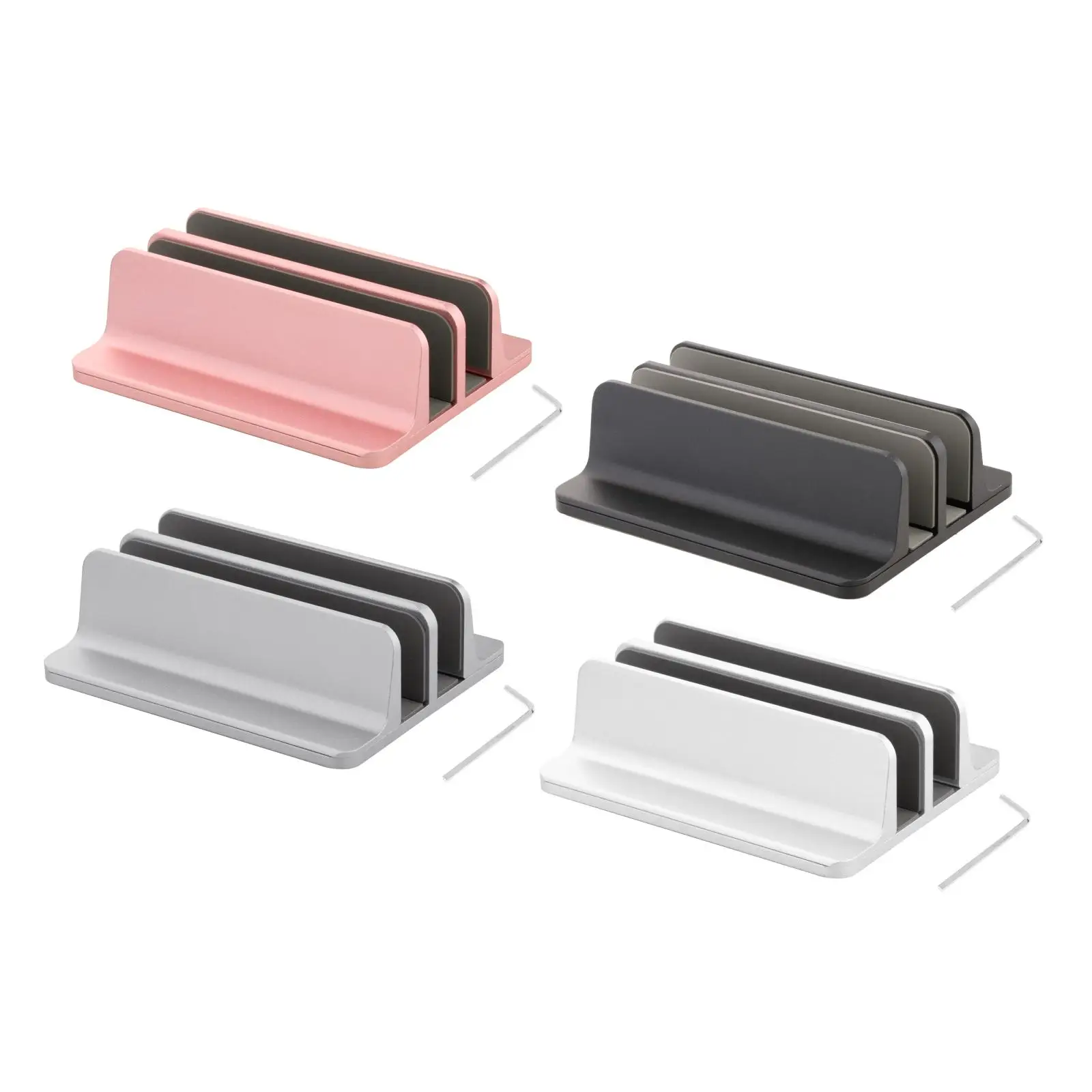 

Вертикальная подставка для ноутбука, 2 слота, алюминиевый сплав, настольный держатель для ноутбука, Упростите пространство на столе