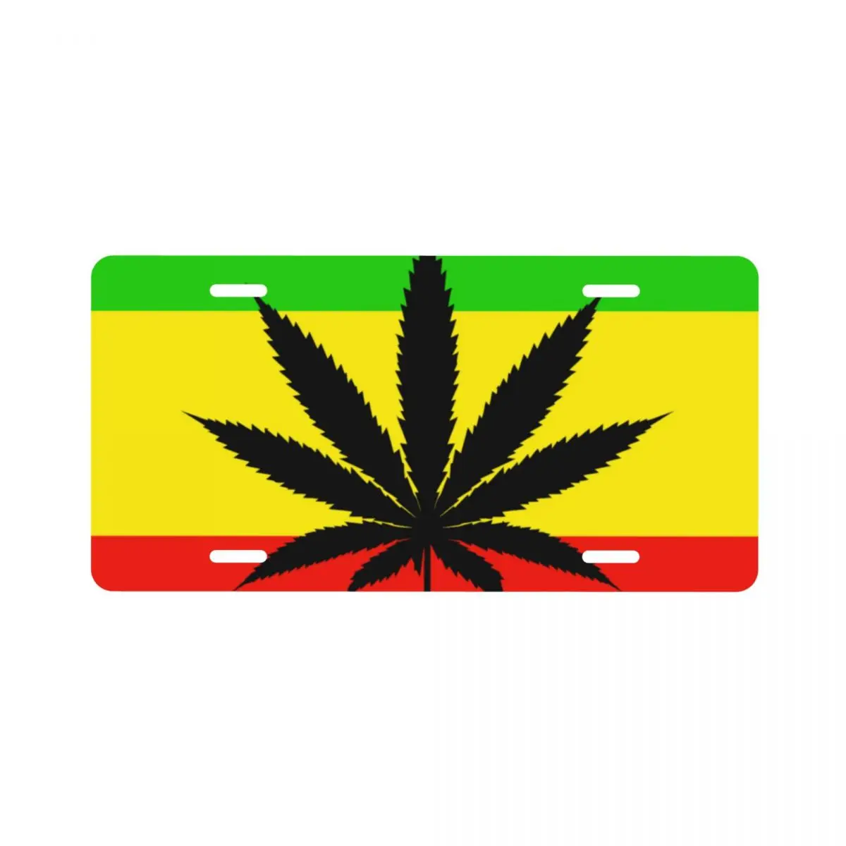 

Rainbow Weed 6inX12in Metal car license plate decoration