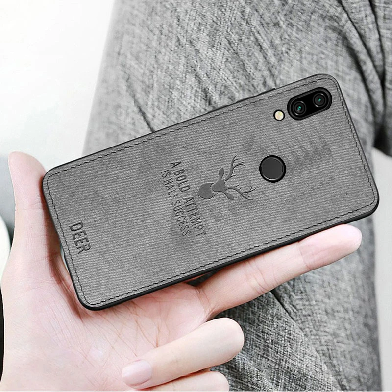 Модный чехол для Xiaomi Redmi Note 7 8 Pro тканевый силиконовый бампер из ТПУ ударопрочный