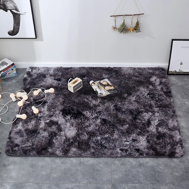 Living Room Plush Carpet Solid Color Lounge Rug Pads For Bedroom Sofa Children'S And Cloakroom 6 Sizes | Дом и сад