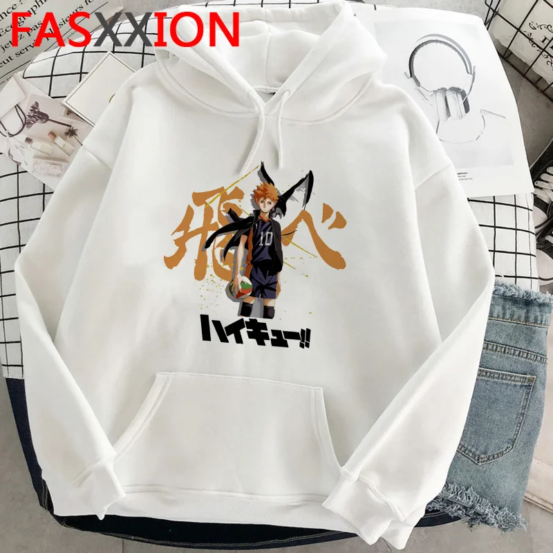 

Haikyuu hoodies men Ulzzang graphic men sweatshirts anime streetwear