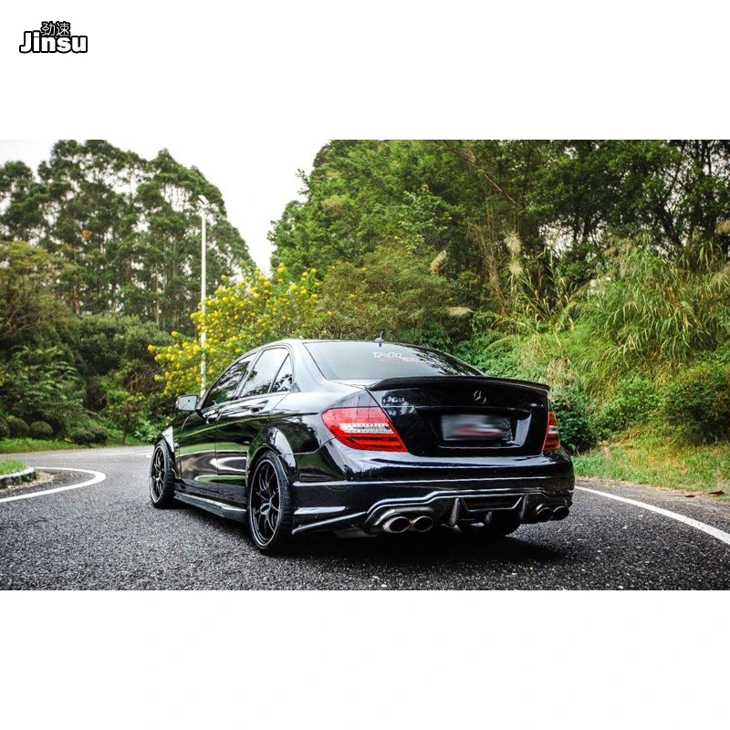 V стиль спойлер заднего багажника из углеродного волокна для Benz C class c180k c200 c250 c350