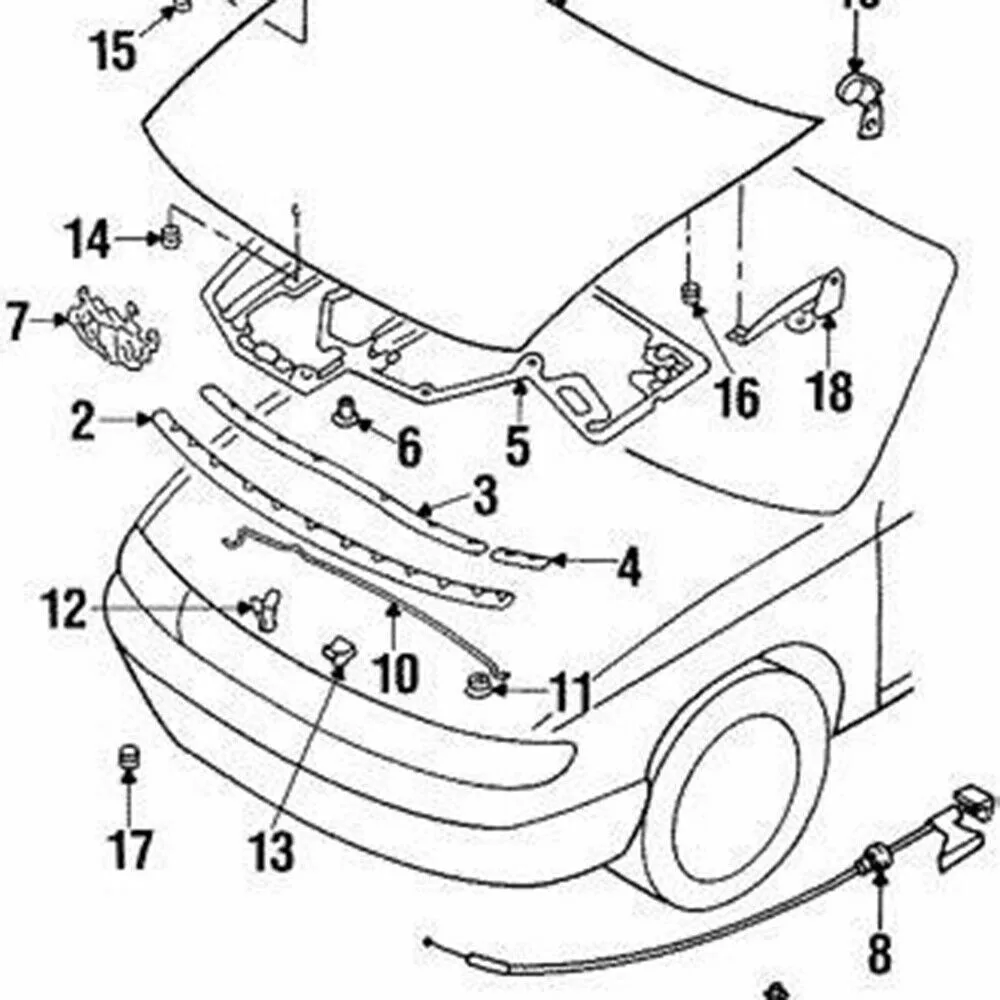 

10pcs Clamp Hood Rod Clips For Nissan 370Z 2009-2020 Bonnet Hood Rod Holder Clip For Nissan Altima 1993-2001 For Nissan Frontier