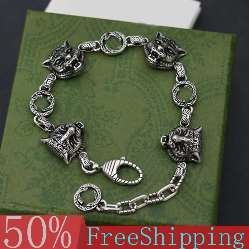 

Цепочка из серебра 925 пробы с подвеской в виде головы тигра для мужчин и женщин