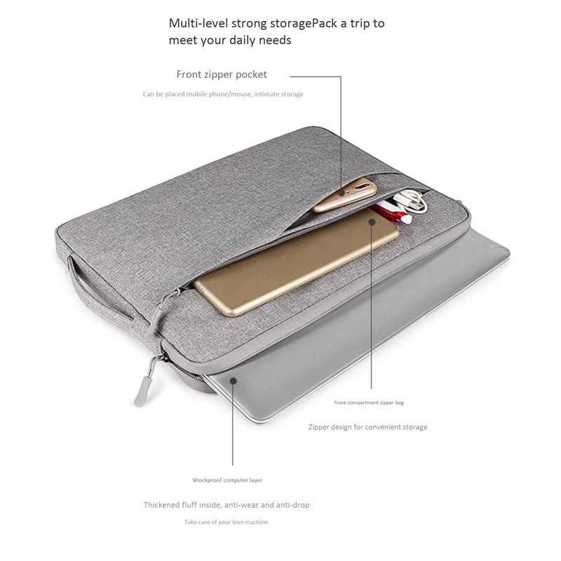 

Computer Bag, Lightweight Portable Wear-Resistant Computer Bag Suitable for Tablet and Laptop