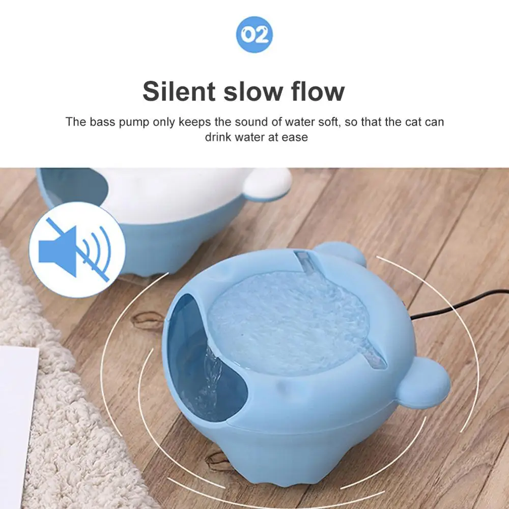 

Dog Cat Pet Electric Water dispenser drinking bowls Automatic Luminous Pets Water Fountain for cats Fountain dogs USB for a cat