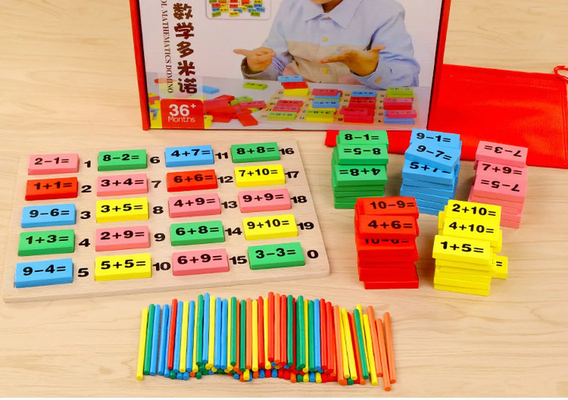 Строительные блоки для раннего развития детей цифровые строительные домино