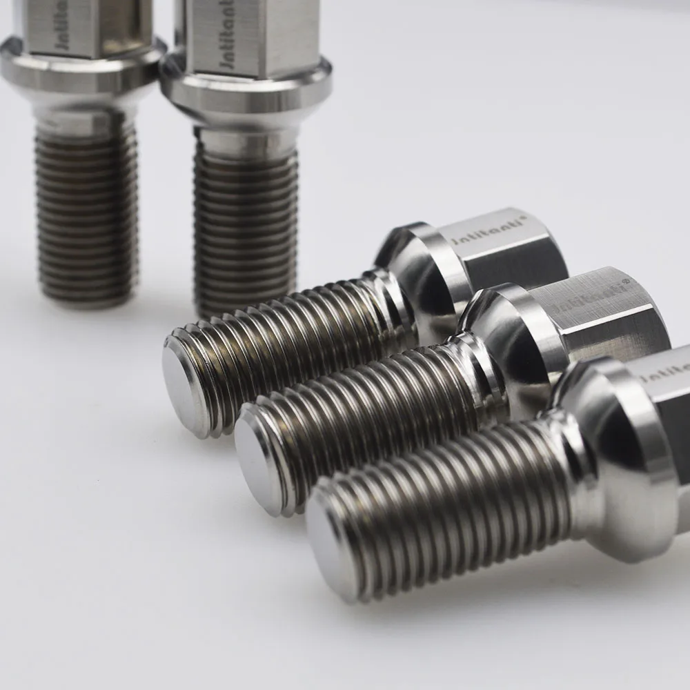 

Jntitanti Gr5 титановый Колесный Болт M14 * 1,5*28 мм для VW Audi винты ступицы с шаровым сиденьем