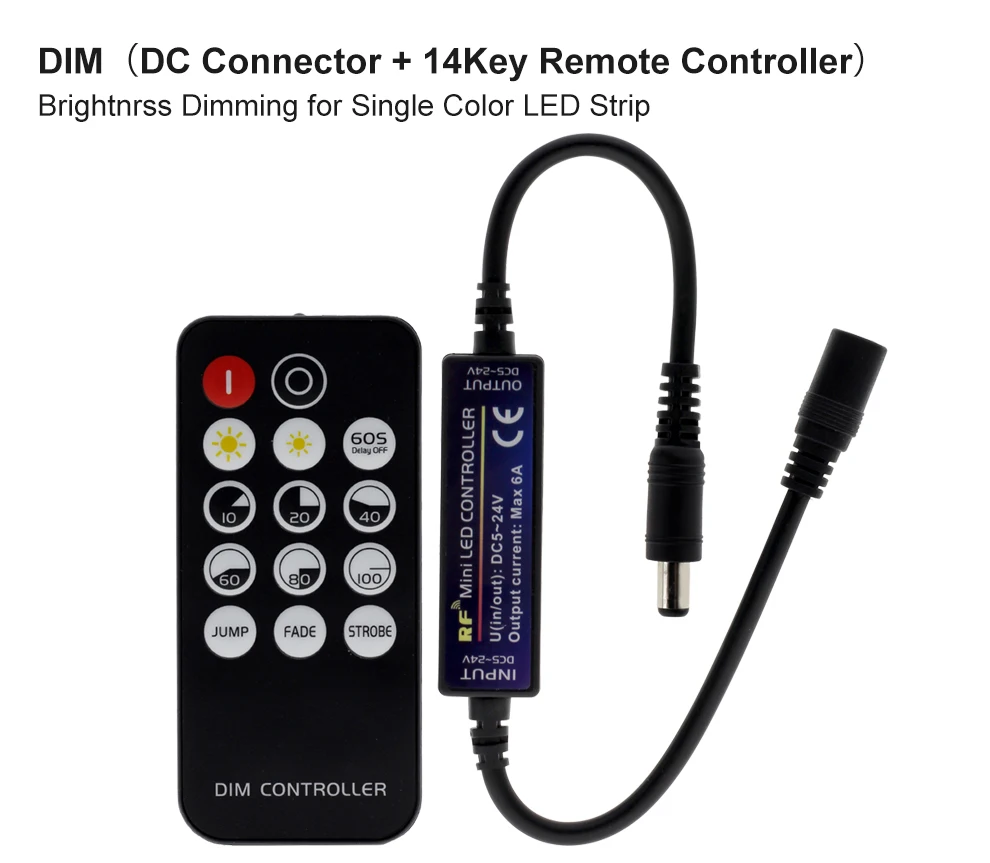 New Arrival LED Strip RF Remote Controller for Single Color / Double White / RGB / RGBW / RGB+CCT LED Strip Control