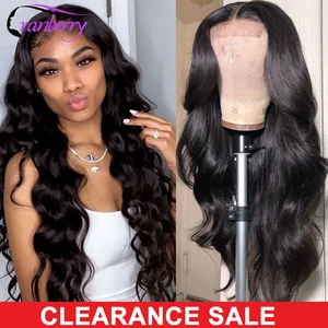 Волосы клюквы 4X4 с закрытием на шнурке, волнистый парик, бразильские человеческие волосы Remy для женщин, волнистый парик с закрытием тела, собранная линия волос