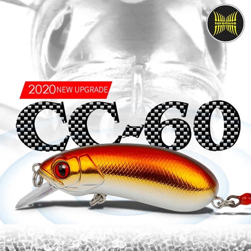 

Fishing Lure Hard Bait CC60 Minnow Slowly Sinking Artificial Bait Lures 5.5CM 11.5g DEPTH 1.5-2.5M Bass Lures
