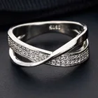 Женское кольцо с крестом X-образной формы, из серебра 925 пробы