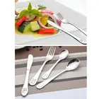 4 шт.компл. детская чайная ложка, вилка для кормления, нож, набор посуды из нержавеющей стали, детская посуда для обучения привычкам к еде, детская посуда