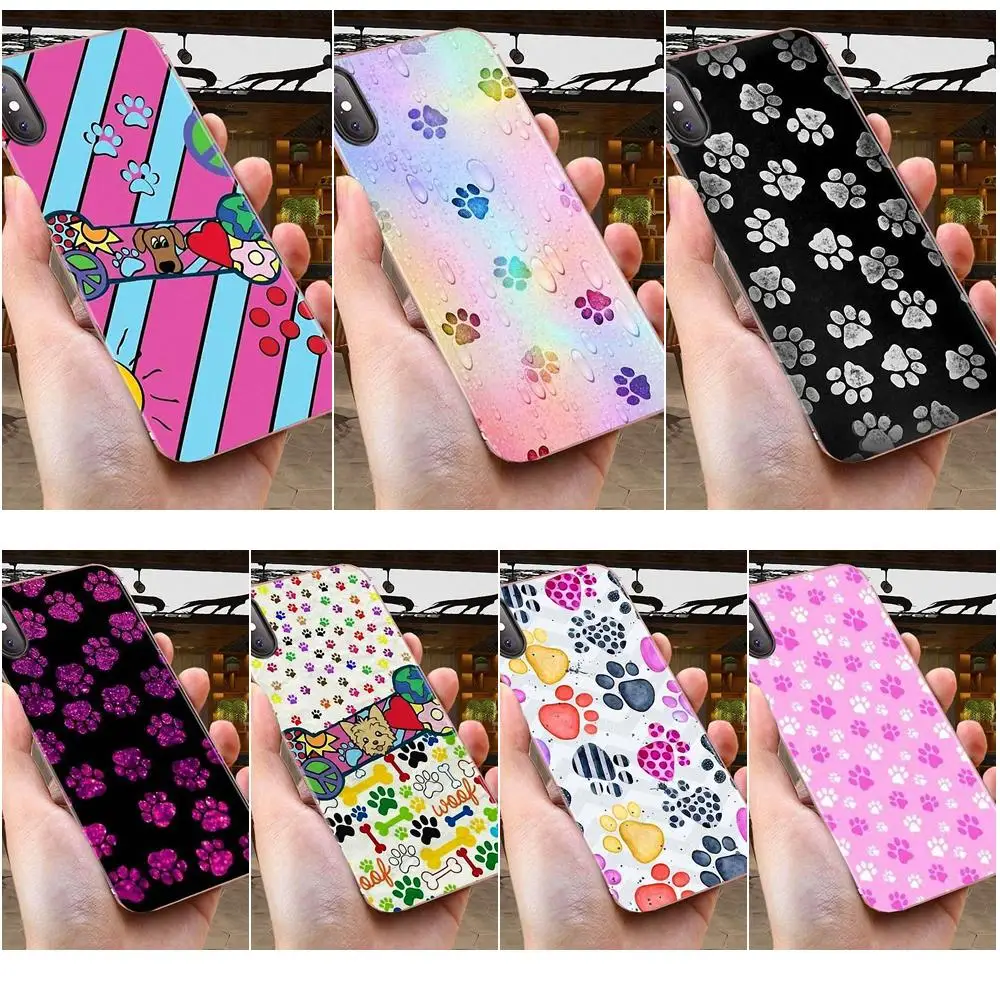 Собачий отпечаток лапы дизайн для Sony Xperia Z Z1 Z2 Z3 Z4 Z5 compact Mini M2 M4 M5 T3 E3 E5 XA XA1 XZ Премиум
