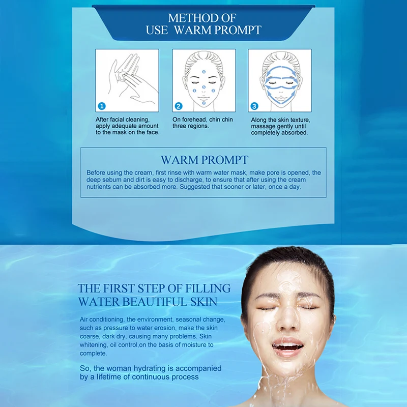 

Moisture Cream Shrink Pores Skin Care Face Lift Essence Tender Anti-Aging Whitening Wrinkle Removal Face Cream Hyaluronic Acid