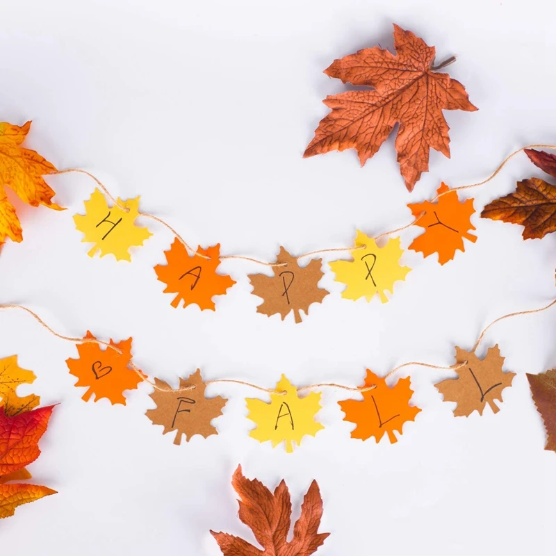 

150 Pcs Fall Gift Tags Maple Leaves Favor Paper Tags Favor for Autumn, Thanksgiving, Wedding, Craft Presents