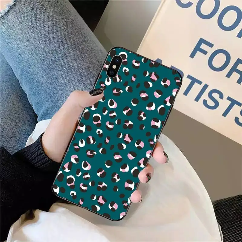 

Sexy leopard pink Phone Cases for iPhone 11 12 pro XS MAX 8 7 6 6S Plus X 5S SE 2020 XR mini