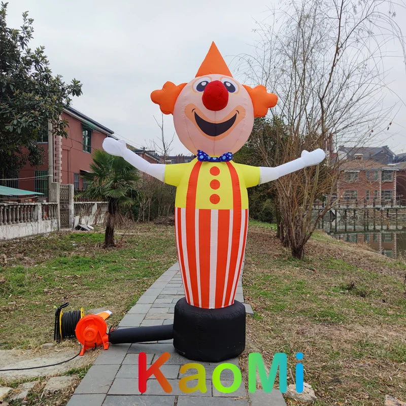 Двухсторонний клоун с воздуходувкой 14 футов 20 высотой надувная трубка человек