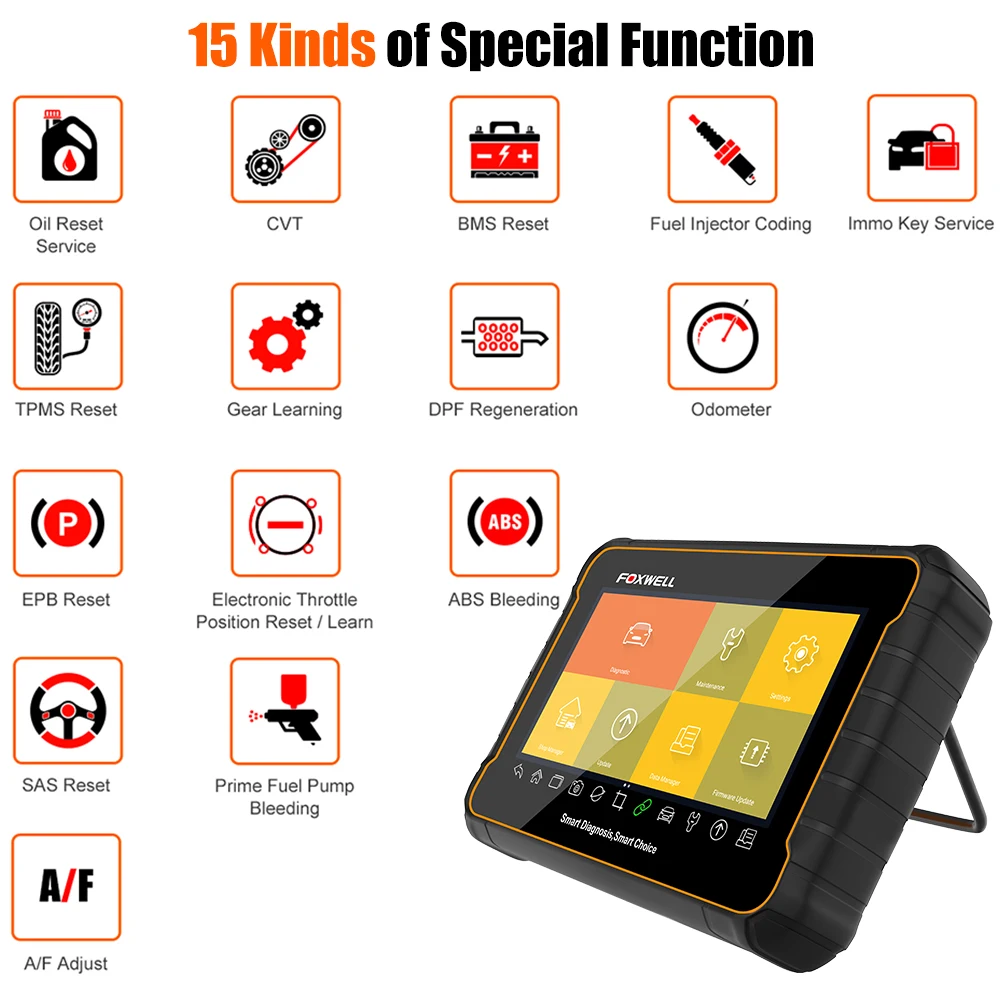 Foxwell GT60 OBD2 полная система диагностический инструмент OBD 2 считыватель кодов DPF BMS Инжектор Кодирование OBD2 автомобильный сканер обновление онлайн