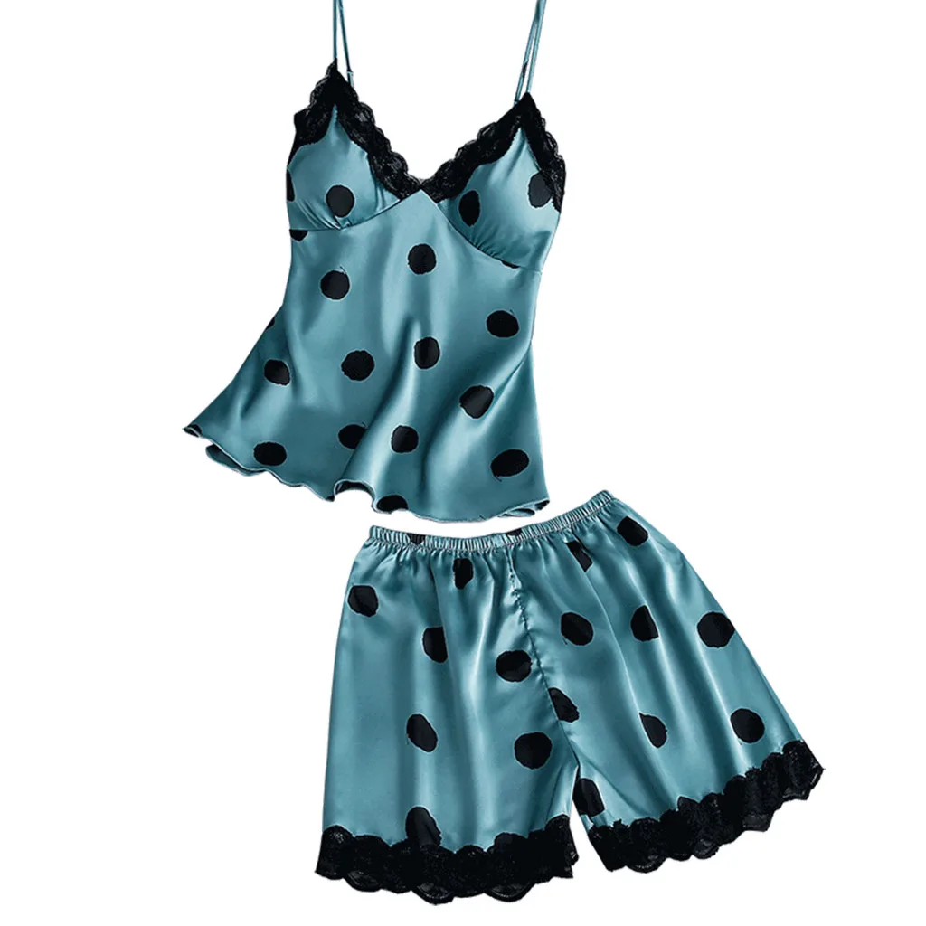 Стильный цветочный кружевной пижамный комплект Babydoll Cami женский черный короткий