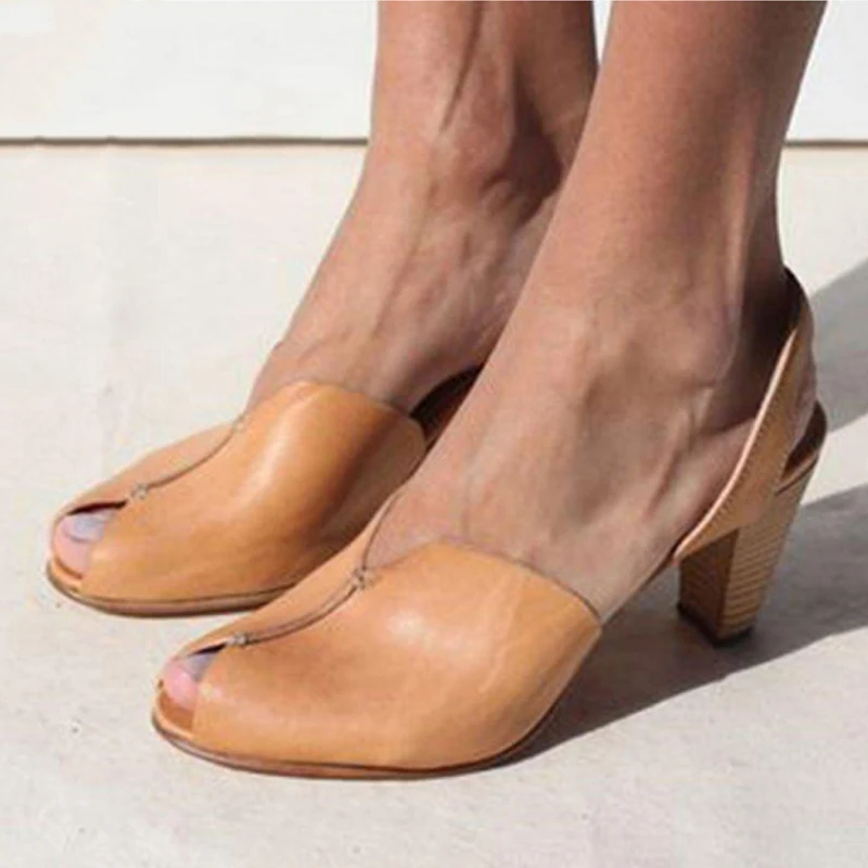 Женские сандалии Vintage Повседневные женские туфли с открытым носком босоножки на