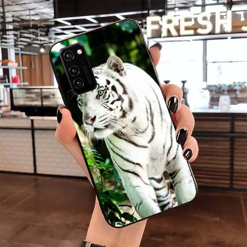 Чехол для телефона с изображением белого тигра животного Samsung S20 plus Ultra S6 S7 edge S8 S9 S10