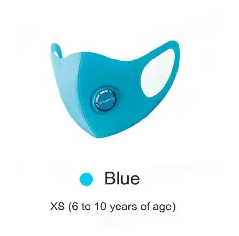 1 pcs blue XS 6-10 Xiaomi SmartMi Kid Mask детская легкая дышащая Дымчатая маска мощная фильтрация РМ2, 5 Блокировка аллергенов для друзей, 1 шт - Цвет: 1 pcs blue XS 6-10