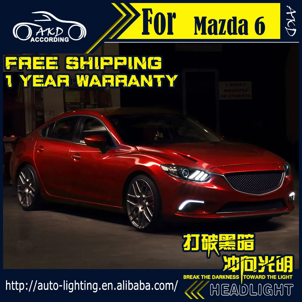АКД стайлинга автомобилей фара для Mazda 6 Atenza светодиодный фар Mustang дизайн DRL H7 D2H Hid
