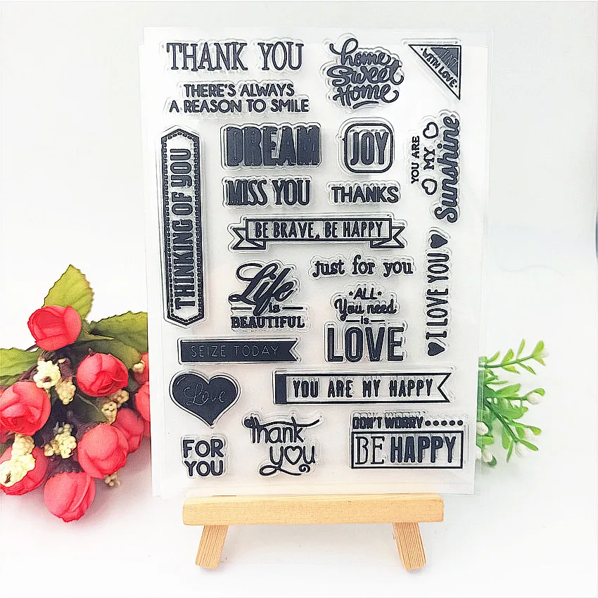 Прозрачные штампы 11*16 см с надписями благословения/Силиконовые пломбы роликовые