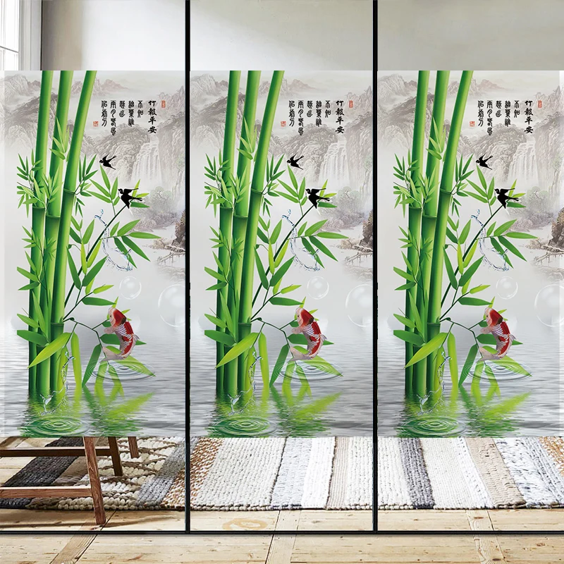 

Customized bathroom window film, anti-exhaust, bathroom window film, heat insulation and sunscreen, glue-free window sticker