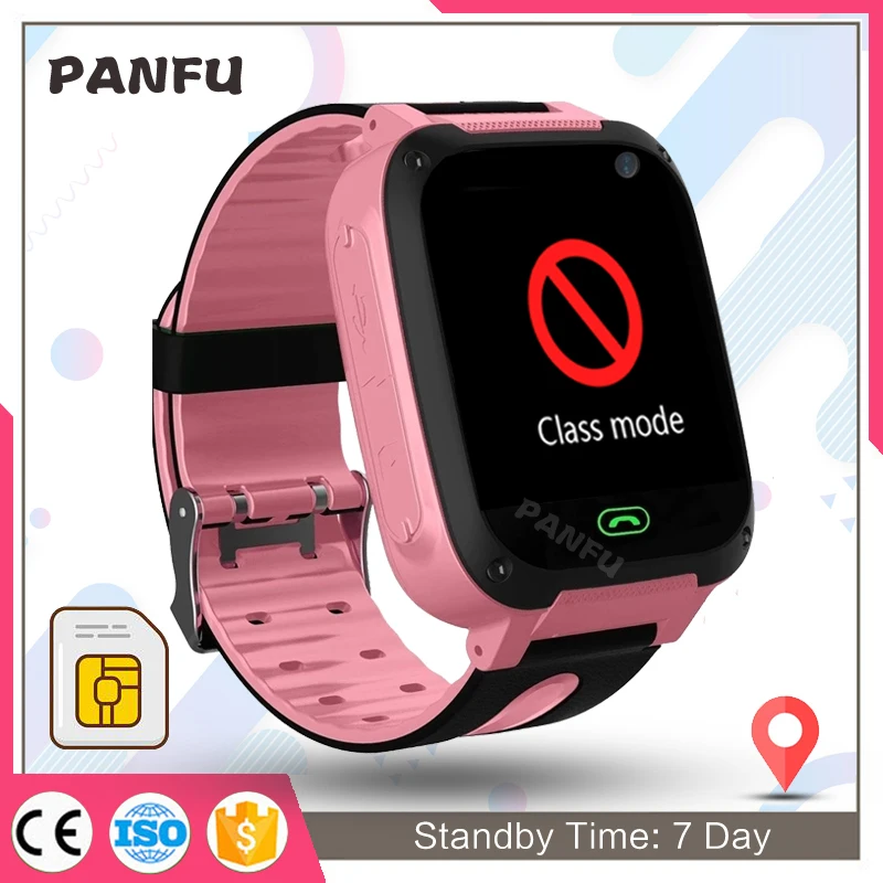 

Детские Смарт-часы с GPS, S4, телефоном, SIM-картой, кнопкой SOS и камерой