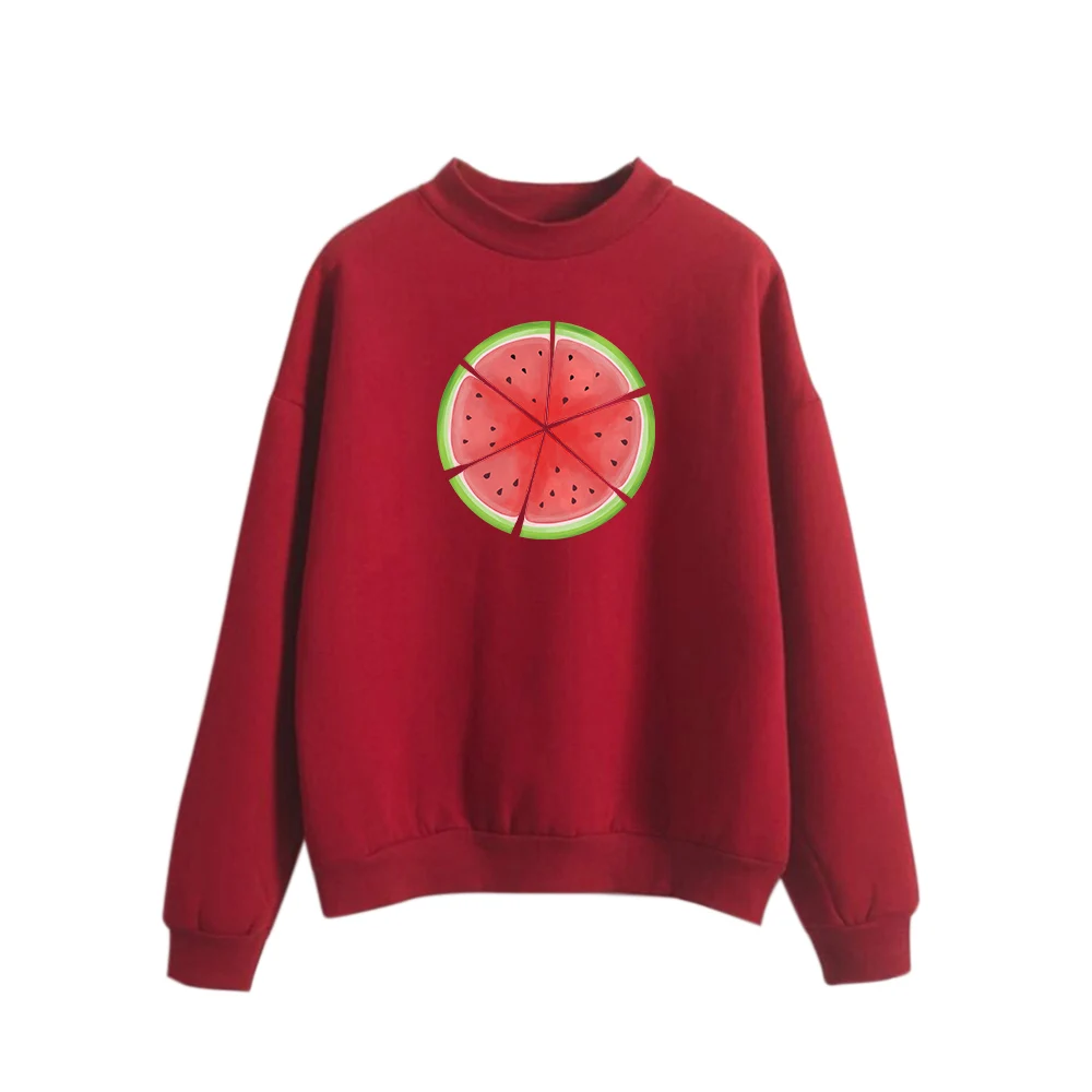 

Fashion Women Cotton Hoodies Sweatshirts Autumn Korean Casual Cute Ulzzang Ladies Clothing Watermelon Print Streetwear Hoodie
