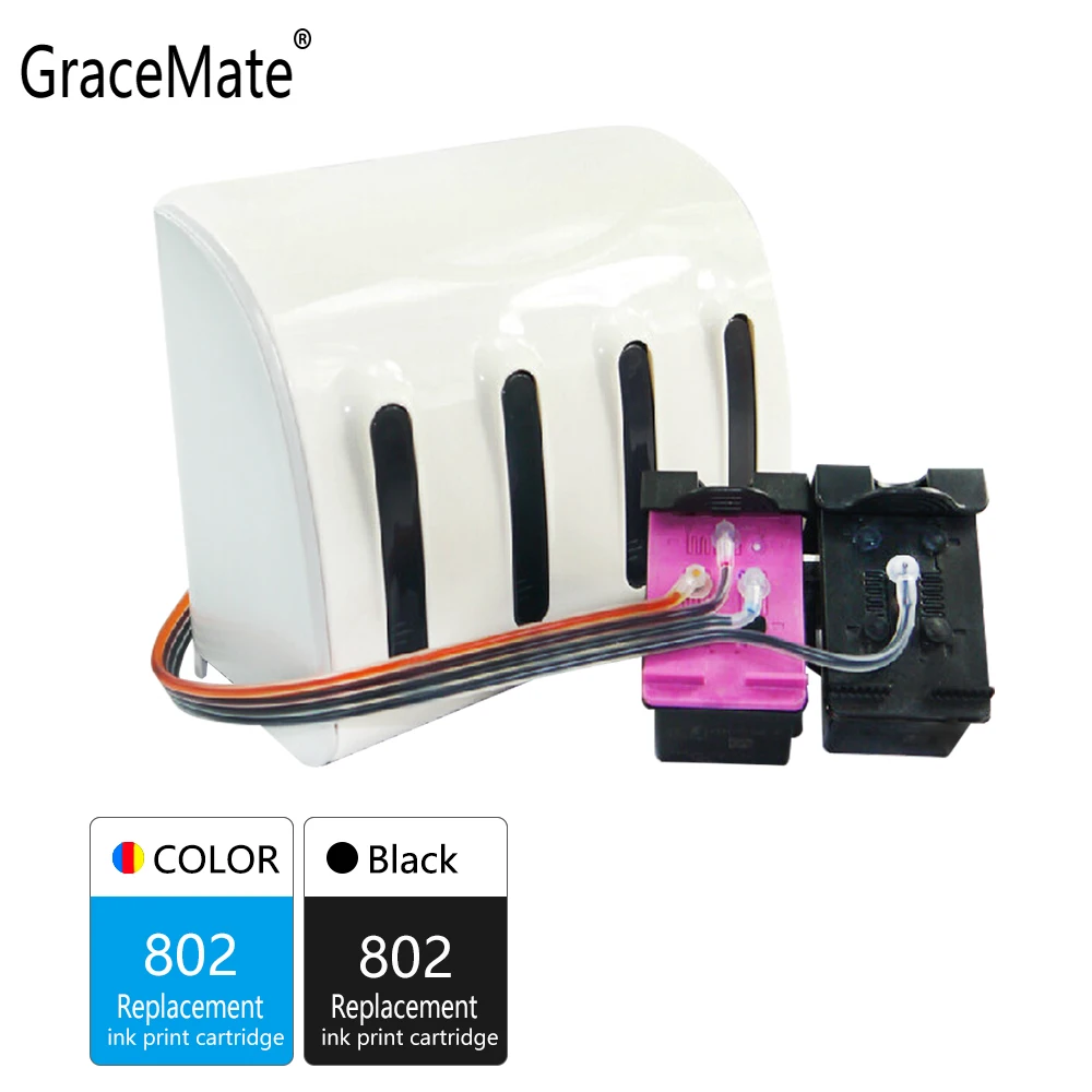 GraceMate 802 СНПЧ чернила для принтера Hp 1510 1000 1010 1050 1511 2000 2050 3050 3512 4500 J110a J210a J510a|Система