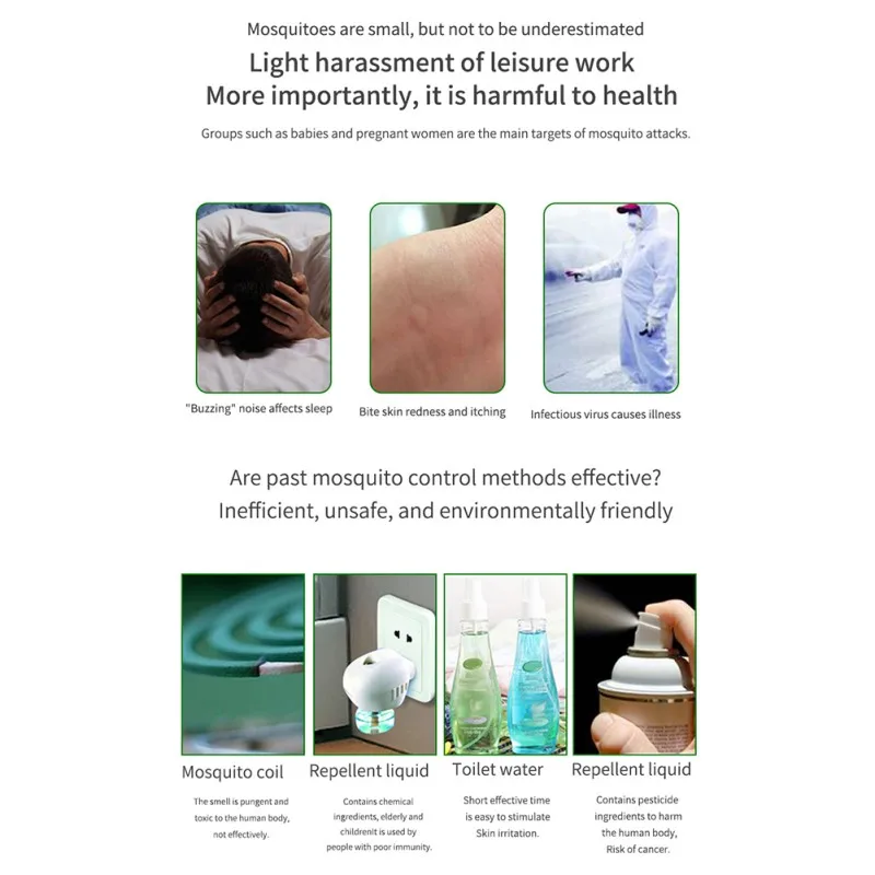 

New Mosquito Repellent Bracelet Kids Anti Mosquito Killer Ultrasonic Pest Insect Drive Wristband High-quality 2 Colors