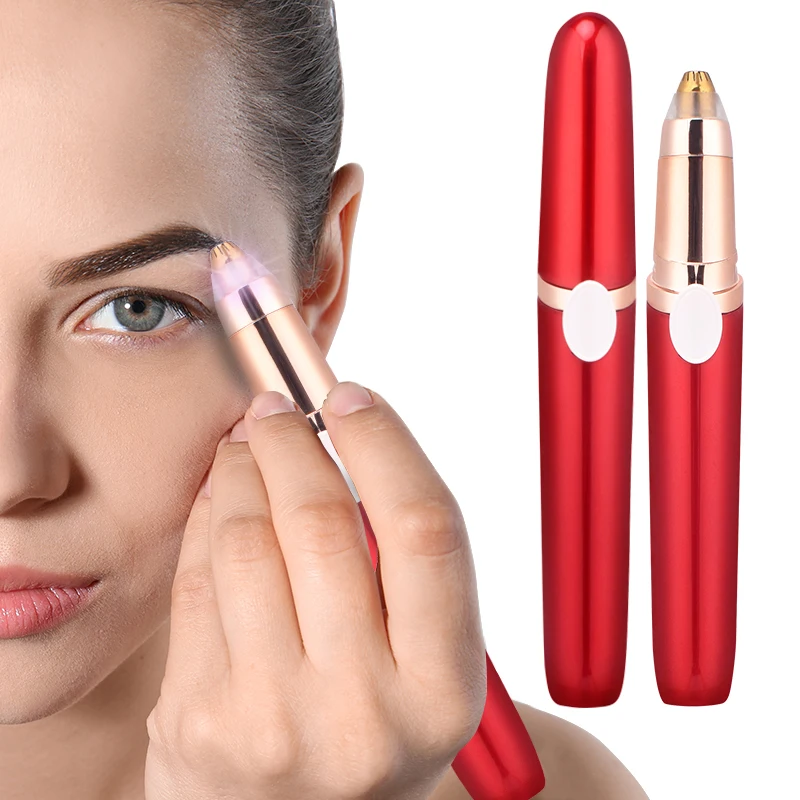 

Женский электрический триммер для бровей, Аккумуляторный эпилятор, портативный прибор для удаления волос на лице, безболезненная мини-брит...