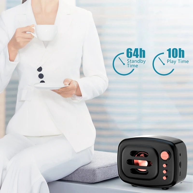 Портативный 5 0 мини ретро Bluetooth динамик радио стерео старомодный классический