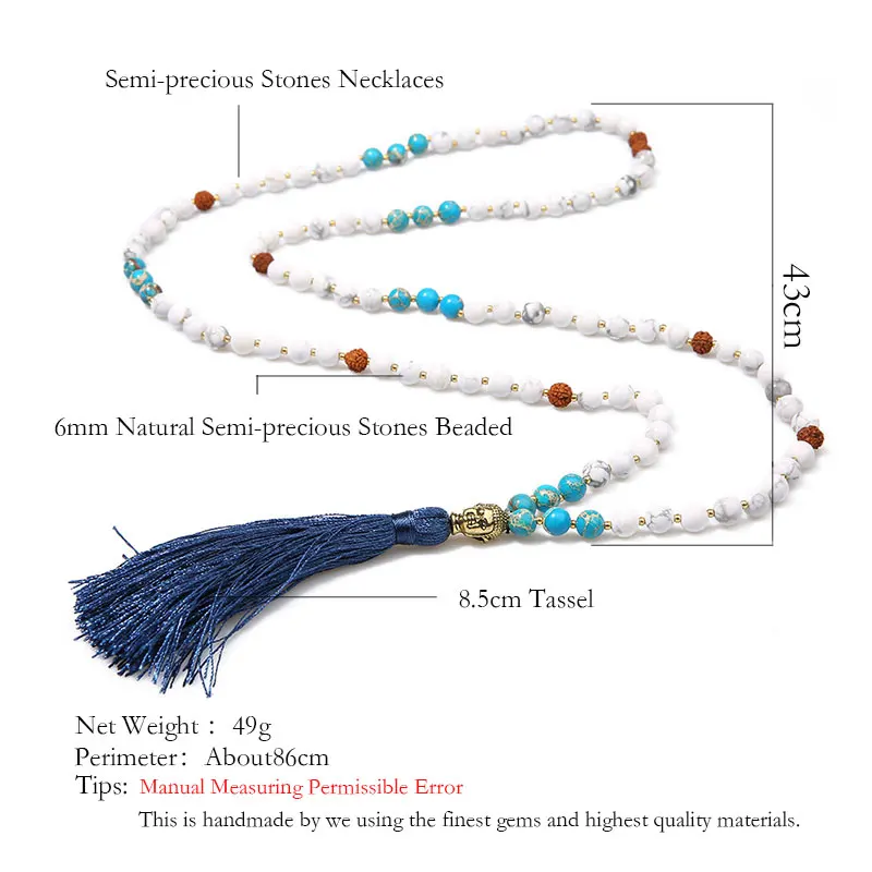 6 мм натуральный белый камень Императорский желтый ручная работа бисер кисточка