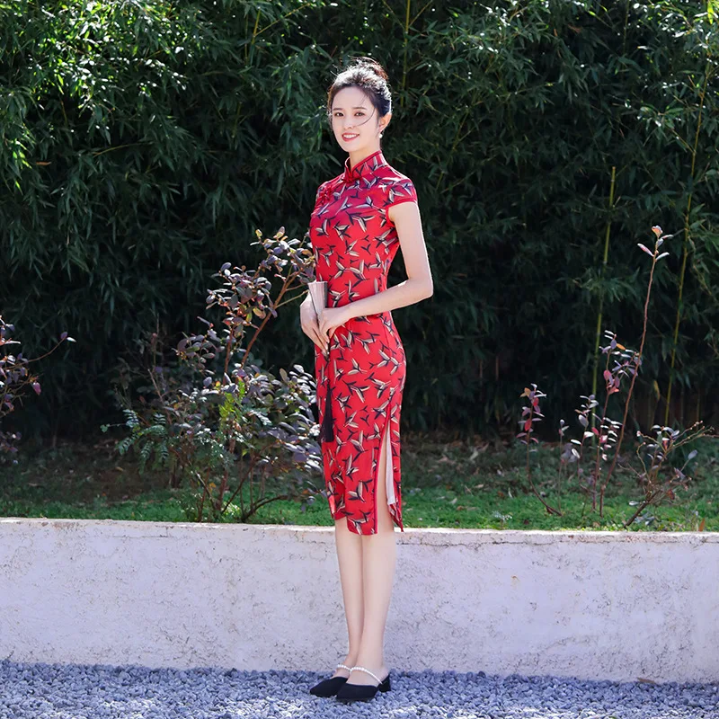Sheng Coco женское Шанхае элегантное китайское платье чонсам шелковые сексуальные