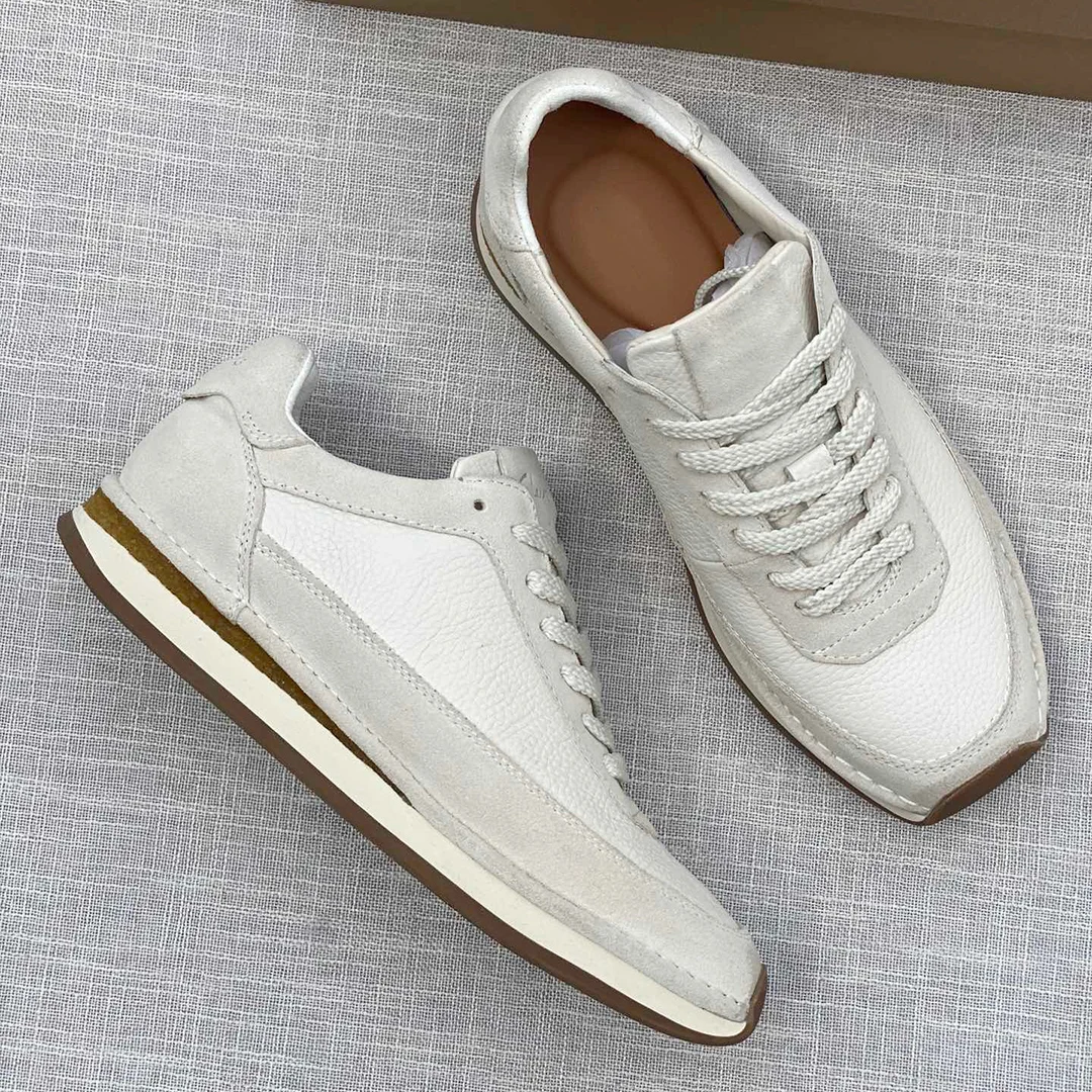 

DONNIN 2021 Running Casual Sport Sneakers Women Soft Comfort Wedge Sole Low Heel Jogging Gym Shoes Genuine Leather High Quality