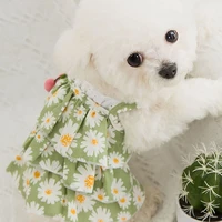 dog dress princess green puppy skirt teddy pomeranian yorkshire chihuahua bulldog poodle british shorthair ragdoll cat clothesxs