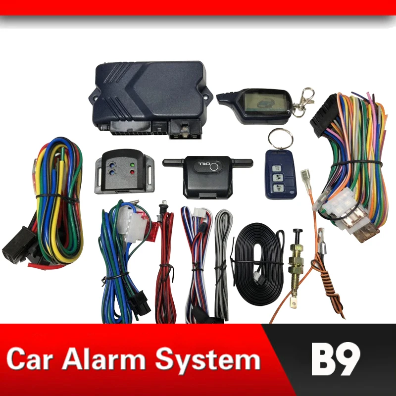 Car Alarm System Russian Version Two Way for Starline B9 with Engine Start LCD Remote Control Key Fob Case For tomahavk | Автомобили и