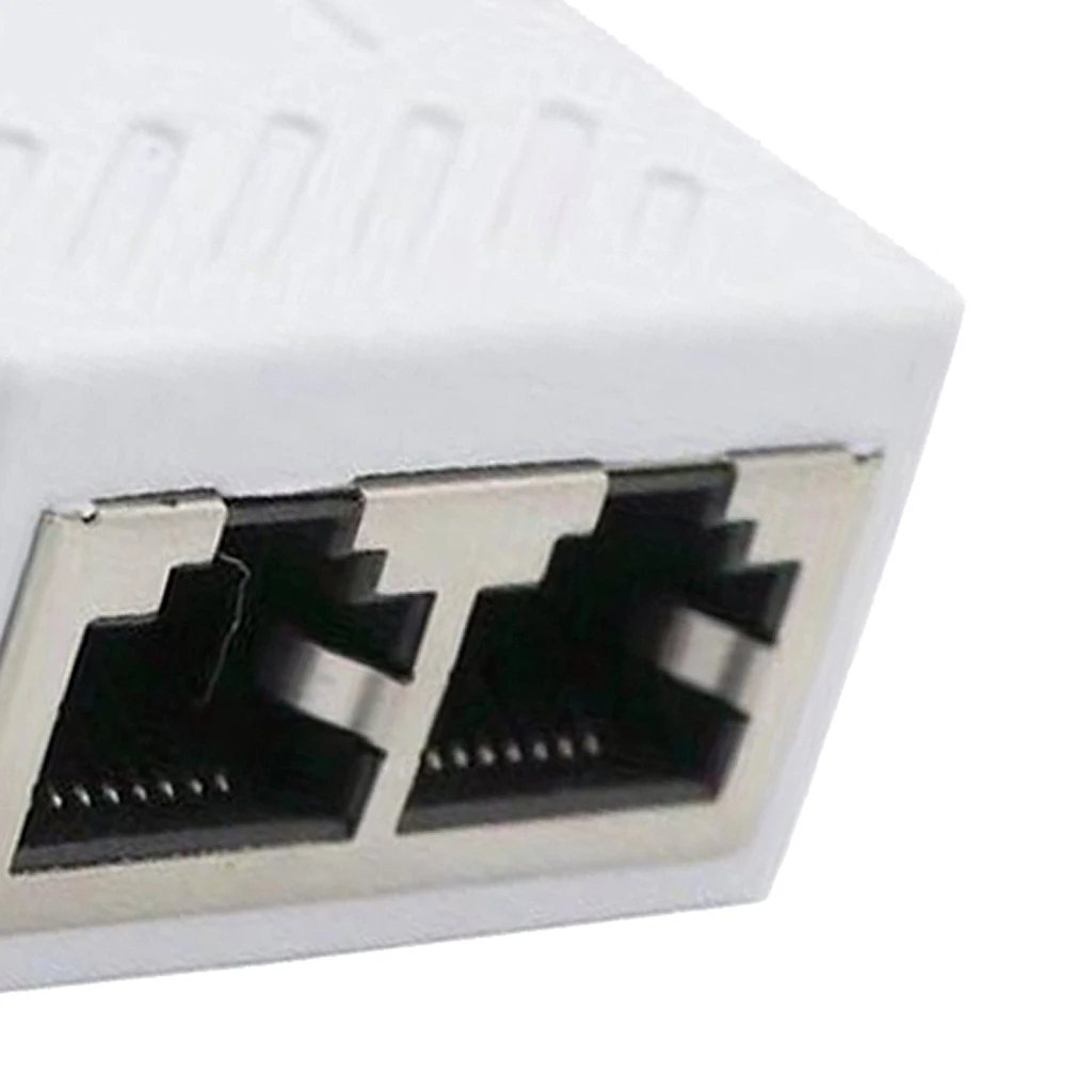 RJ45 8P8C от 1 до 2 розеток адаптер разделитель сетевой разъем белый|Компьютерные