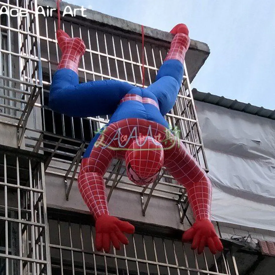 4 мл гигантская надувная мультяшная модель для восхождения на стену светодиодное