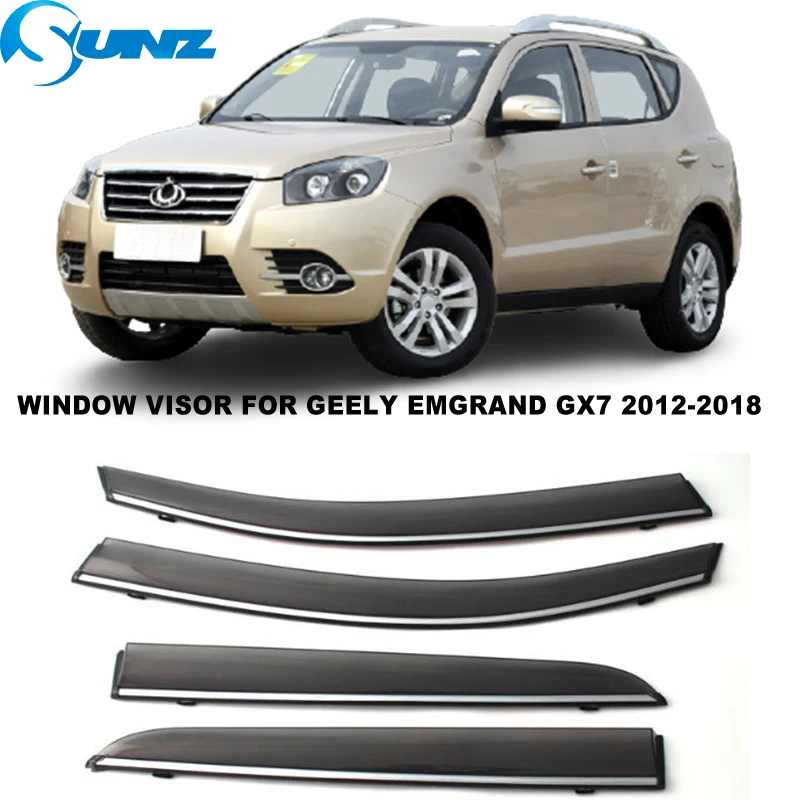 

Side Window Visor For Geely Emgrand EC7 Sedan 2010 2011 2012 2013 2014 2015 2016 2017 2018 Sun Rain Deflector Car Stylings SUNZ