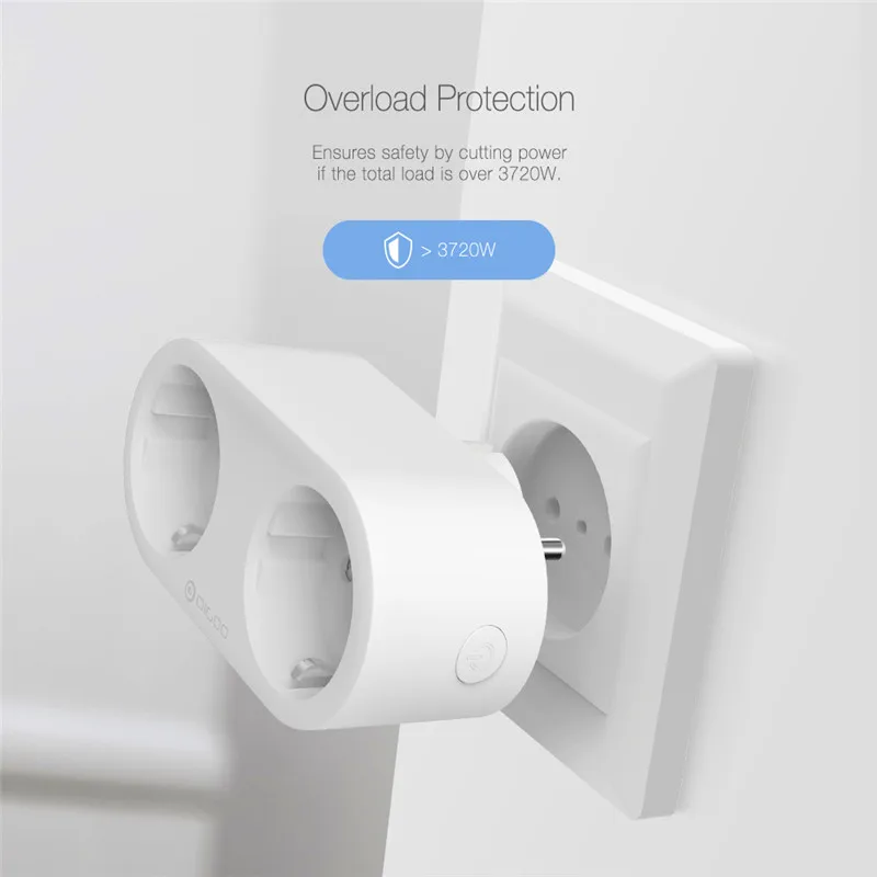 DIGOO DG-SP202 3720 Вт двойной штепсельной вилки ЕС Смарт Wi-Fi розетка индивидуальное управление lable монитор энергии дистанционное управление выход синхронизации