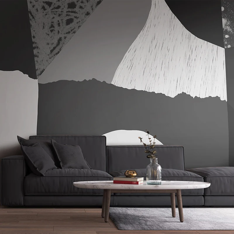 

Обои для детской и детской комнаты с абстрактными чернилами MASAR, дизайнерские обои, прикроватные обои контрастных цветов