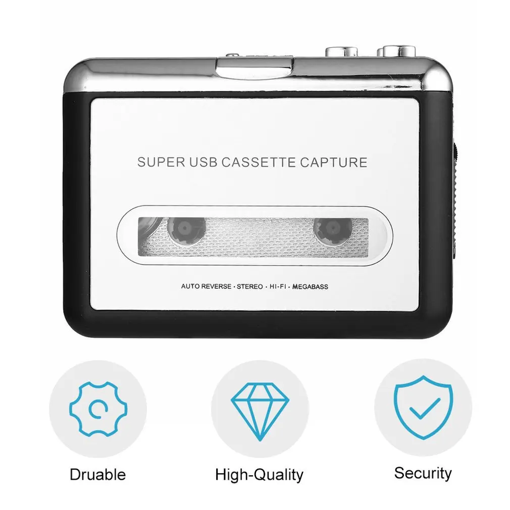 USB2.0 Cassette Capture Radio Player Portable Cassette Tape 