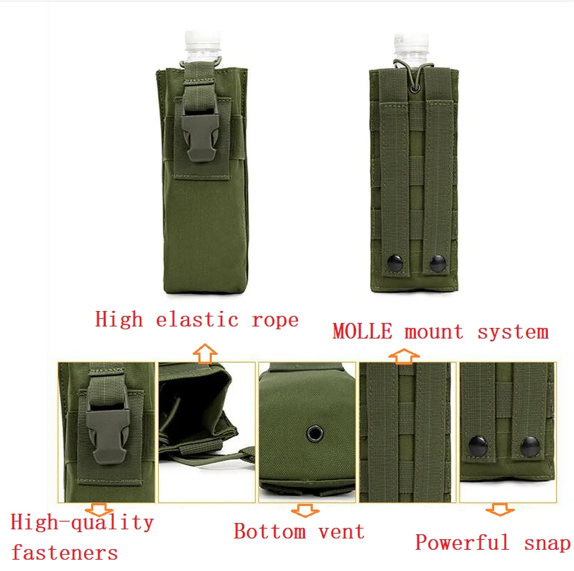 Outdoor multifunctional water bottle bagMultifunctional Molle tactical walkie talkie bagOutdoor sports camouflage accessory bag